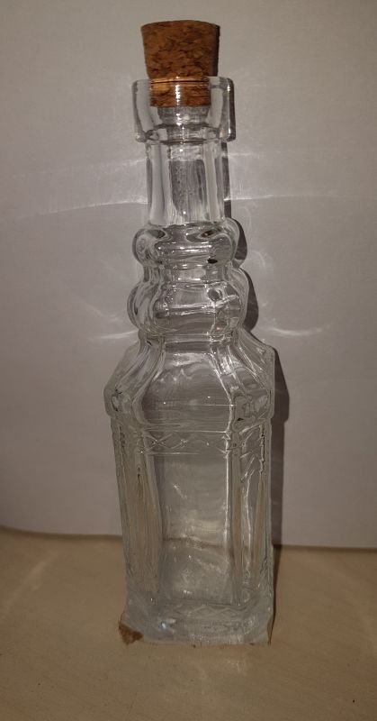 Láhev 50 ml sklo s korkovým špuntem Babel