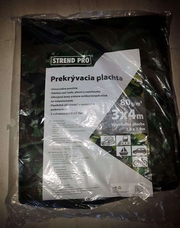 Plachta maskovací 3x4 m, 80g/m2
