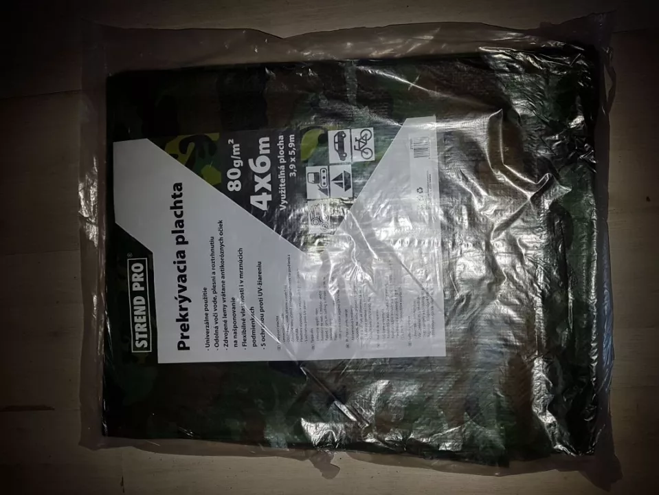 Plachta nepromokavá maskovací 4x6 m (80 g/m2)