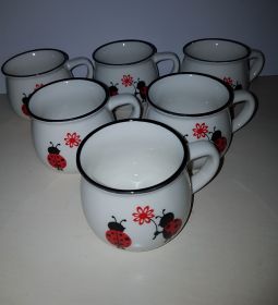 Keramické hrnečky s Beruškou  6ks,  150ml