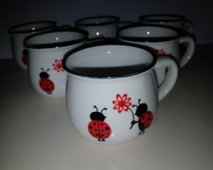 Keramické hrnečky s Beruškou 6ks, 150ml