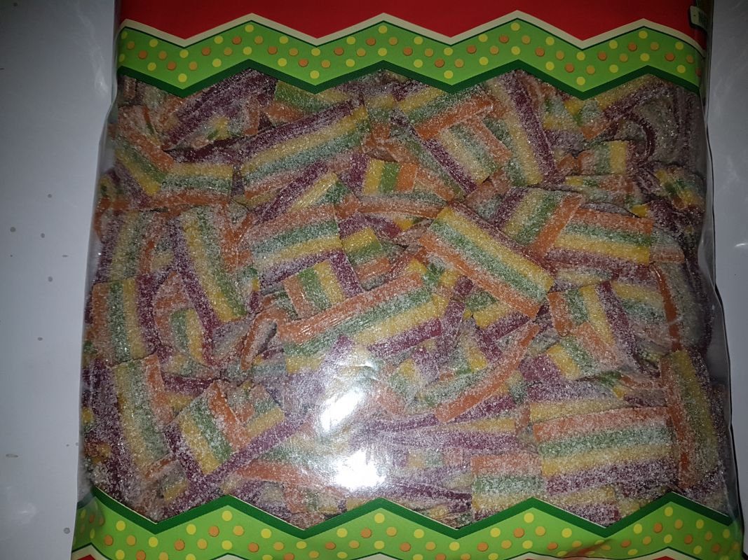 Pásky Mini - želé kyselé duhové 1kg