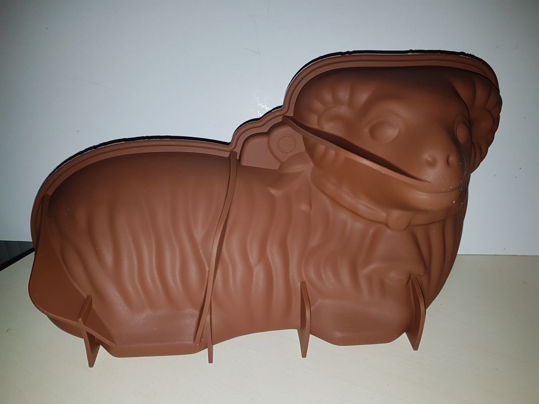 Forma beránek 31x17x9 cm silikon hnědá