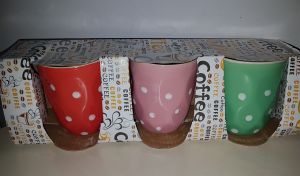 Hrnek mix barev 3 ks 9 cm