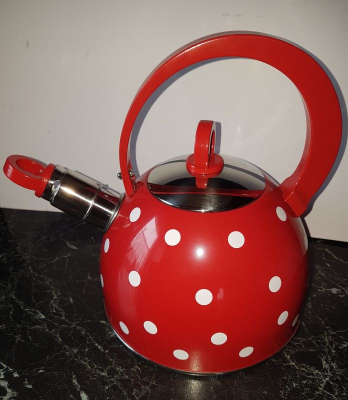 Konvice 1,8 l Karin červená bílé puntíky