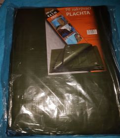 PE plachta zakrývací 4x5m 200g/1m2 zelená