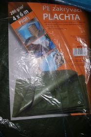 PE plachta zakrývací 4x6m 200g/1m2 zelená