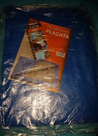 PE plachta zakrývací PROFI 2x3m 140g/1m2 modro-stříbrná