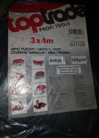Plachta nepromokavá 3x4 m antracit (100 g/m2)