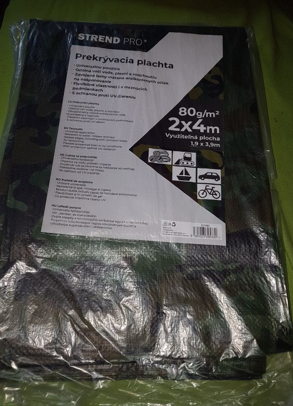 Plachta nepromokavá maskovací 2x4 m (80 g/m2)