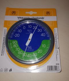 Vlhkoměr+teploměr 10,5cm kulatý