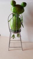 Dekorace Žabák, na barové židli, výška 32 cm, kov