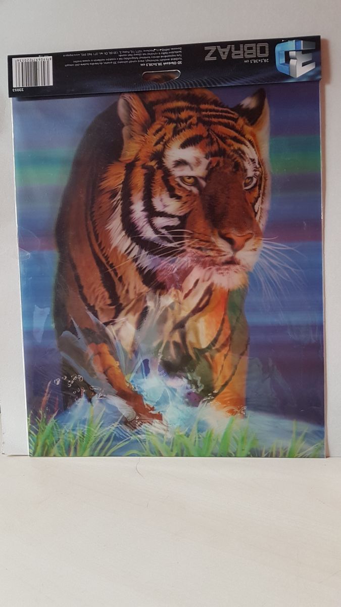 Obrázek tygr 28,5x38,5 cm-3D