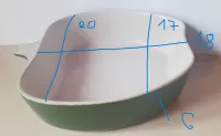 Miska keramická ve tvaru jablka průměr cca 21 cm