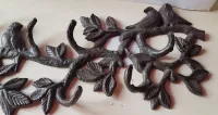 Věšák litina 6 háčků ptáčci 41x17,5x3,5 cm