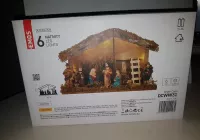 Dekorace vánoční EMOS DCWW31 dřevěná – betlém, 17 cm