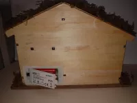 Dekorace vánoční EMOS DCWW31 dřevěná – betlém, 17 cm