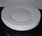Dezertní talíře - sklo průměr cca 19 cm-6 ks