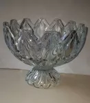 Mísa na noze z lisovaného skla, výška 22 cm