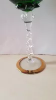 Skleněná číše k výročí 50 roků výška 30 cm