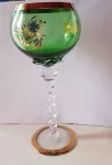 Skleněná číše k výročí 50 roků výška 30 cm