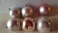 Vánoční kuličky průměr cca 26 cm - odstín růžové