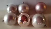 Vánoční kuličky průměr cca 26 cm - odstín růžové