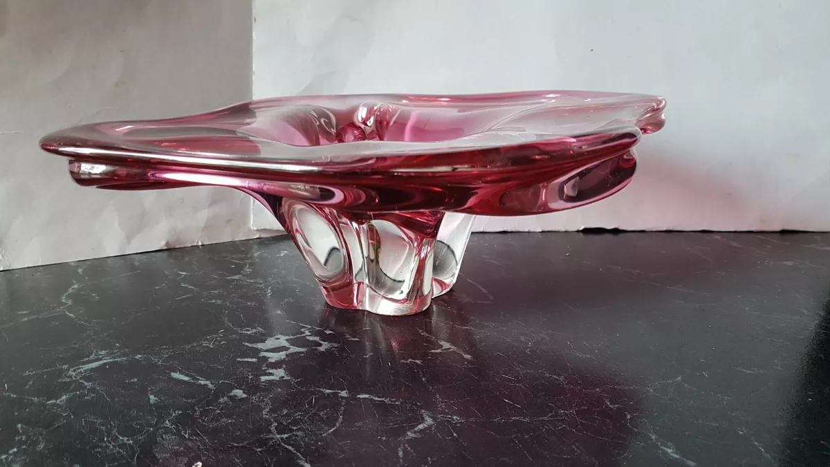 Velká mísa z hutního skla šířka cca 28 cm