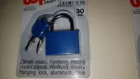 Zámek visací 30 mm alu (2 klíče)