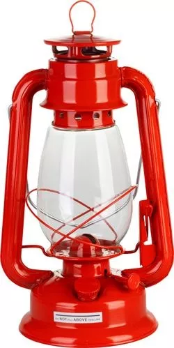Lampa petrolejová 30 cm červená