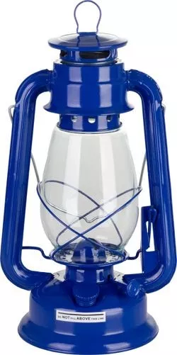 Lampa petrolejová 30 cm modrá