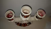 stojánek na tři kónické svíčky výška 15 cm